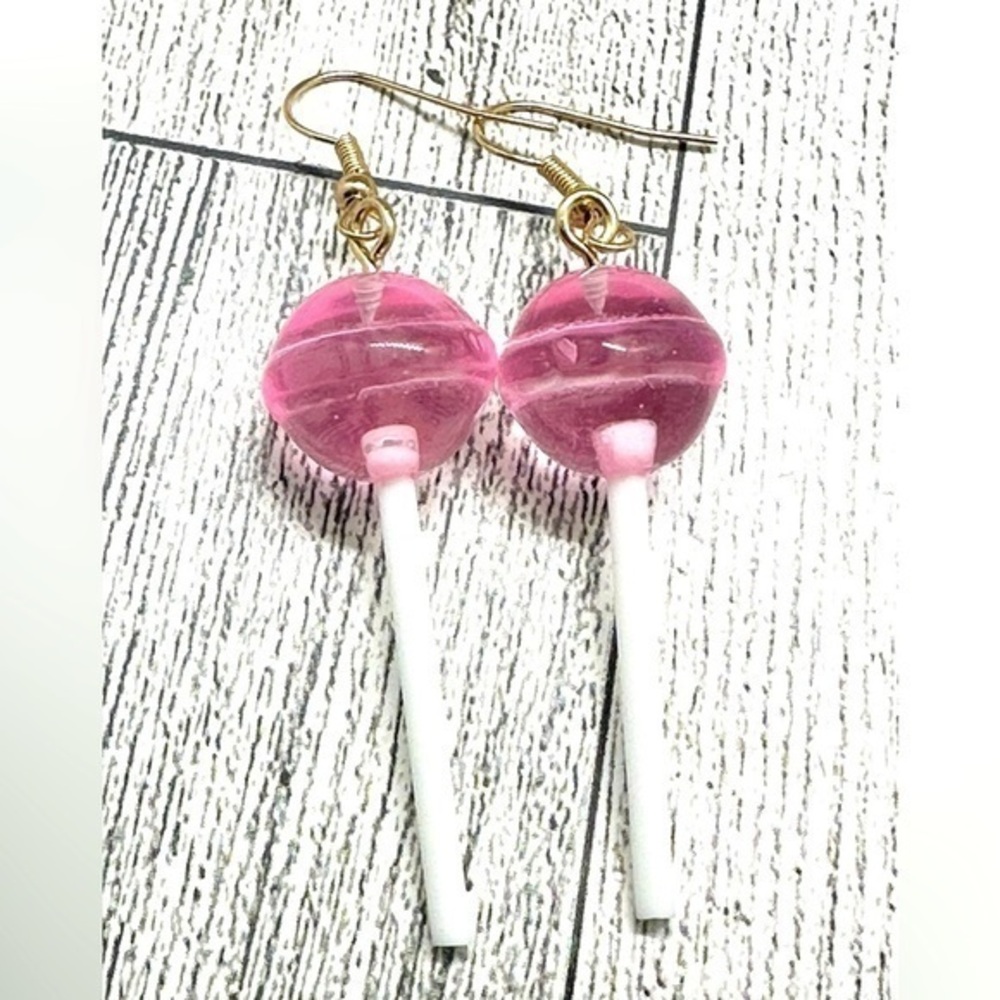 Lollipop Earrings, pink​